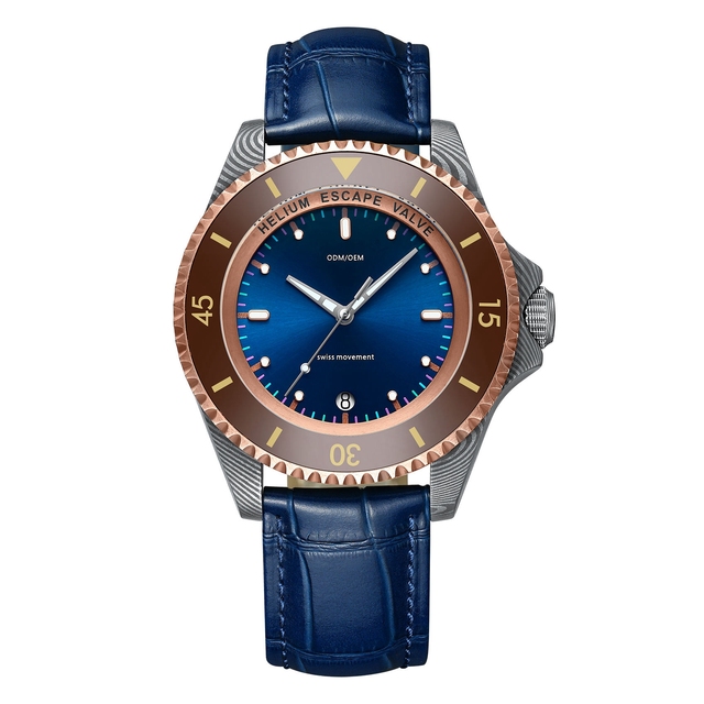 Customized Wholesale Luxury Japan Movt Business Damascus Case Automatic Mechanical Waterproof Men's Watch Gift