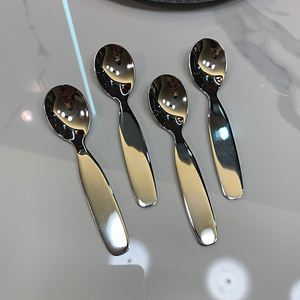 Juego de Cubiertos de Acero Inoxidable DF BC de Dos Piezas con Mango Corto, Pulido Espejo, para Uso Doméstico, para Niños, para Helado y Pastel - Product Image 2