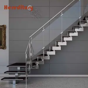 Fertighaus verwendet metall schwimm treppen rahmenlose glas treppe design