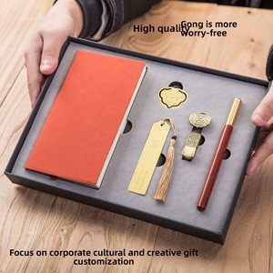 Set de Regalo de Bolígrafo de Cobre para Cuaderno, Recuerdos Personalizados para Eventos Corporativos, Regalos Creativos Inspirados en el Mundo Empresarial, Obsequios Conmemorativos - Product Image 3