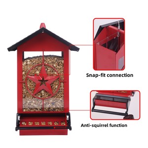 Ngoài trời sân vườn hoang dã chim thông minh mùa xuân-nạp sóc bằng chứng kim loại nhựa <span class=keywords><strong>Bird</strong></span> Feeder tùy chỉnh thiết kế-Trung Quốc - Product Image 3