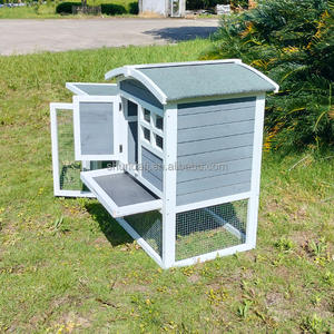 SDR042 Offre Spéciale vente en gros personnalisé pas cher grand extérieur en bois lapin maison lapins huches Cage lapin huche avec fil de fer barbelé - Product Image 3