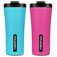 Gobelet à double paroi en acier inoxydable Tasse de voyage sous vide Gobelet à café Tasse thermique isolée en acier inoxydable avec couvercle rabattable