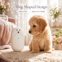 Chauffe-mains rechargeable en forme de chien mignon 2026, chauffe-poche électrique USB portable Kawaii avec lumière LED, cadeau d'hiver, Noël
