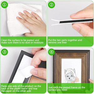 Hebilla adhesiva móvil de doble cara, marco de <span class=keywords><strong>pared</strong></span> estirable que no daña, pegatina de pintura colgante, fijación <span class=keywords><strong>sin</strong></span> clavos <span class=keywords><strong>sin</strong></span> <span class=keywords><strong>marcas</strong></span> - Product Image 4