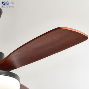 Ventilateur de plafond en bois massif à 3 pales de 56 pouces d'inspiration vintage américaine avec moteur AC, lumière LED et télécommande - pour les salons et les salles à manger - Product Image 6
