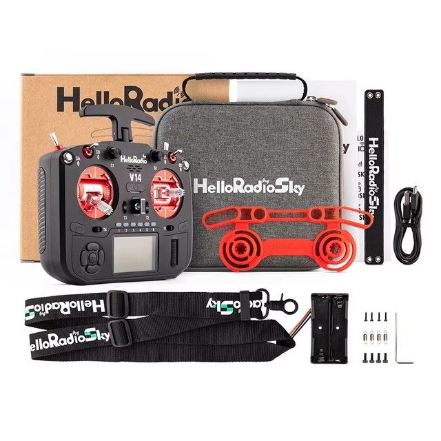 HelloRadio V14 MAXR9 Radio Transmitter Drone Accessories Precision Sensor ABS Joystick 2.4GHz 2KM Range Long Range 4in1