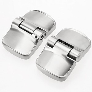Bisagra hidráulica de acero inoxidable de 10 cm y 9,4 cm con superficie cepillada para puerta, amortiguador silencioso, distintuible izquierda/derecha - Product Image 2
