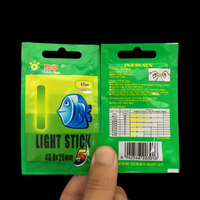 5 pièces/sac 4.5*37mm pêche de nuit flottant bâton de lumière Fluorescent lueur pêche bâton lumineux accessoires de pêche