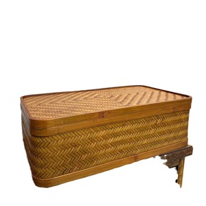 <b>Bamboo</b> Lacquer Storage Box Rectangle 35x20x10 Cm Handmade For Living Room Neatening Storage - Product Image 5