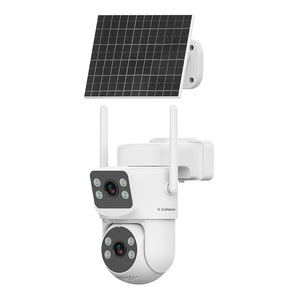 Cámara PTZ DE SEGURIDAD IP con dos lentes duales, tarjeta SIM, almacenamiento en la nube, seguimiento automático para uso en exteriores, AOV, AOR, 4G, CCTV solar, 2 cámaras, DZ - Product Image 1