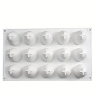 Moule à dessert en silicone platine LFGB SILIKOLOVE, série fruits, 6 cavités, forme fraise, pour mousse et gelée, décoration de pâtisserie