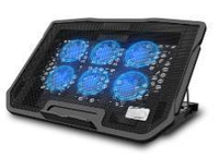 Refroidisseur pour ordinateur portable de jeu avec 6 ventilateurs haute vitesse, faible bruit, 5 niveaux réglables, pour ordinateur portable de 17 pouces