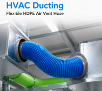 Tuyau flexible corrugué en PEHD A.R.RAIN - Conduit d'aération antistatique pour la ventilation à récupération de chaleur (VRC) en milieu hospitalier et sportif