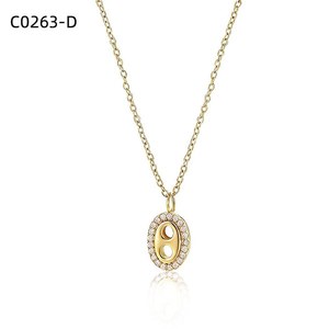 สร้อยคอแฟชั่นประดับเซอร์โคเนีย C0263 สำหรับผู้หญิง เครื่องประดับคุณภาพสูง - Product Image 2