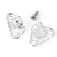 Support d'angle en L transparent en plastique, connecteur de support, support de meubles, renfort d'angle à 90 degrés, forme papillon