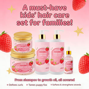 <span class=keywords><strong>ชุด</strong></span>ผลิตภัณฑ์ดูแลเส้นผมสำหรับเด็ก FDOB ปราศจากซัลเฟต แชมพูน้ำมันมะพร้าว ครีมนวดผมแบบไม่ต้องล้างออก จัดแต่งทรงผม ควบคุมผมชี้ฟู อ่อนโยน - Product Image 4