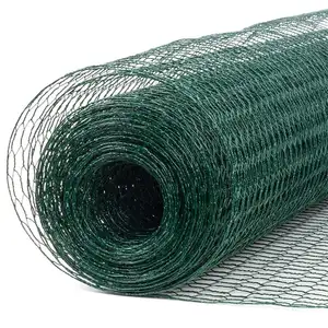 Leadwalking Mild Steel Wire Material PVC Coated 60 X 150 Chicken Wire Factory China 1.8cm*5/8 Inch Hexagonal Wire Mesh Fence