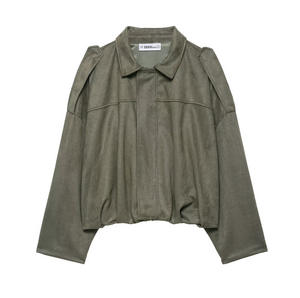 <span class=keywords><strong>La</strong></span> <span class=keywords><strong>veste</strong></span> pilote d'automne en daim texturé et élégant est un manteau à revers de couleur unie à <span class=keywords><strong>la</strong></span> mode et polyvalent - Product Image 6