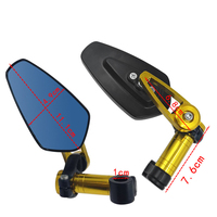 Rétroviseur pliable universel pour moto de motocross, rétroviseur en aluminium, pièces de rechange pour moto, accessoires pour Honda Yamaha