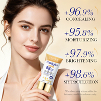 SADOER Collagen BB Cream SPF50+ PA+++ 40g, Concealer Pencerah Foundation untuk Menutupi Noda di Wajah, OEM Private Label MOQ Rendah