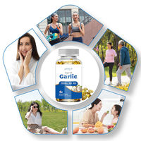 Capsules d'huile d'ail en gélules molles, source directe usine, marque privée OEM, soutient la santé immunitaire des adultes, complément de haute qualité