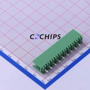 KF2EDGV-5.0-10P Plug-in Terminal Block Through hole Component THT,P=5mm Connector Board-to-Board / Socket - Open 1x10P 5mm Green - Product Image 2