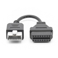 Adaptador OBD para Honda, Conector Hembra de 5 Pines OBD1 a OBD2 de 16 Pines para Honda, Cable Conector OBD2 de 5 Pines, Herramienta de Diagnóstico OBDII