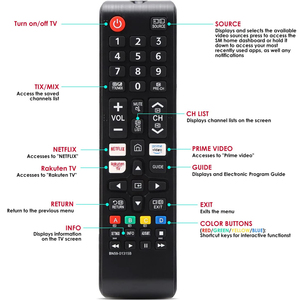 New thay thế điều khiển từ xa BN59-01315B phổ IR từ xa đối với Samsung thông minh TVS từ xa - Product Image 3