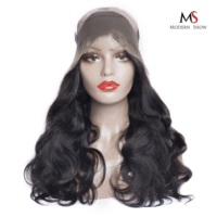 Perruque frontale complète HD en cheveux humains vierges brésiliens bruts de qualité supérieure, densité 180 %, avec dentelle transparente, pour femmes noires