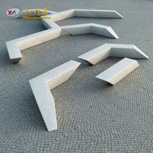Nuevos Materiales de Construcción de Piedra, Banco Irregular de GRC Gris 19037944544 para Interiores, Exteriores, Parques y Plazas - Product Image 1