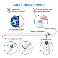 Stylet capacitif professionnel haute précision avec logo laser, corps en aluminium, charge rapide et magnétique pour tablettes Android/iPad