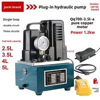 Pompe hydraulique électrique portable mini QQ700 700 bars 10000 PSI avec pédale et réservoir d'huile de 2,5L-5L pour outils hydrauliques