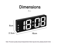 Jam Meja Pintar Multifungsi LED Digital Elektronik Fashion Kustom dengan Temperatur, Kalender, dan Daya USB untuk Dapur dan Kantor