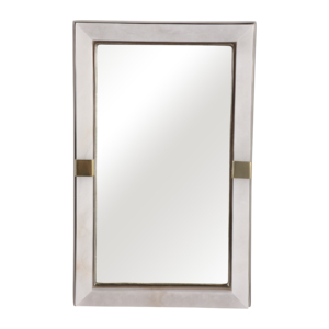 Vassoio rettangolare in alabastro per decorare il tavolino da caffè, elegante complemento d'arredo per la camera da letto o il bagno. - Product Image 1