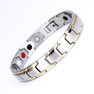 Idées de cadeaux tendance/mariage/anniversaire/fête, bracelet en acier inoxydable de haute qualité, bio-magnétique <span class=keywords><strong>2000</strong></span> <span class=keywords><strong>Gauss</strong></span>, 4 en 1 - Product Image 1