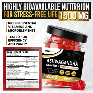 Gummies d'ashwagandha à marque privée OEM pour la santé, le sommeil, la relaxation, l'immunité et l'énergie - Product Image 2