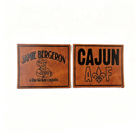 Patch en cuir avec logo personnalisé en relief, thermocollant, en gros, pour jeans, vestes et casquettes de camionneur, accessoires vestimentaires
