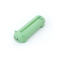 Étui à crayons en silicone 3D personnalisé, mignon et kawaii, petit sac de papeterie scolaire, sac à fermeture éclair de dessin animé pour garçon ou fille