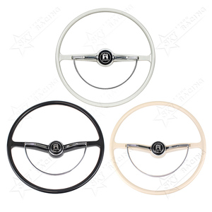 Volante Clásico Blanco y Negro para <span class=keywords><strong>Volkswagen</strong></span> VW Bug Beetle <span class=keywords><strong>1966</strong></span> 1969 Classic Vintage Karmann Ghia - Product Image 6