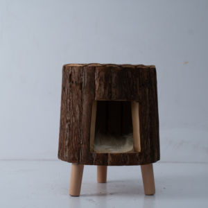 Komfortables Erhöhtes Katzenbett Haustier-Katzenhaus Gemütliches Bett für Pelzige Freunde Rattan-Kunsthandwerk Katzenhaus - Product Image 1