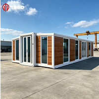 Maison pliable portable sur roues de 30 pieds, maison préfabriquée extensible, maison modulaire miniature prête à l'emploi, 3 chambres, pliable