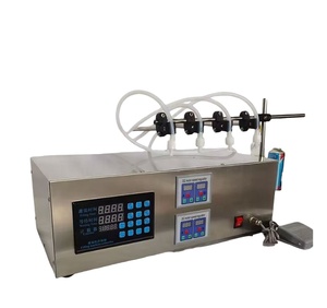 High Quality 4 Head Diaphragm <b>Pump</b> Milk Water Chemical Liquid Mini Bottle Essential Oil Filling Machine - Product Image 1