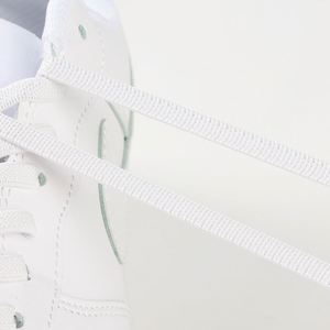 Lacets plats en polyester de 6 mm de large avec boucle élastique pour chaussures de sport, lacets paresseux pour baskets en toile avec bouton-pression - Product Image 3