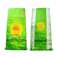 Sac tissé en PP écologique et durable de 25 kg avec impression personnalisée et cordon de serrage pour l'emballage de maïs, de blé et de farine en agriculture