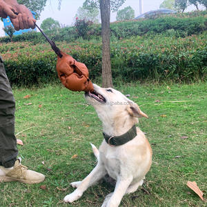 Pelota de entrenamiento para perros, suministros de entrenamiento de piel de toro, Bola de mordedura, juguete para mascotas de cuero de vaca - Product Image 3