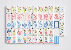 Tuiles de Mahjong Américaines de Taille Standard au Design Nœud Papillon Personnalisé Exclusif, en Acrylique Mat Frotté à la Main, Miss <span class=keywords><strong>Darling</strong></span> - Product Image 5
