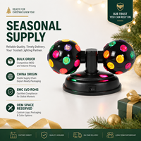 Lumière disco LED double MX-6021 pour événements de Noël, 6000K, lumière du jour, alerte colorée, certifiée EMC+LVD+ROHS, 31x12x16cm, pour la décoration de la pièce pendant les fêtes