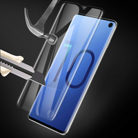 Protecteur d'écran pour samsung note 10 s10 5g s21, ultra incurvé, nano, en verre trempé uv, pour galaxy s20 s21 plus