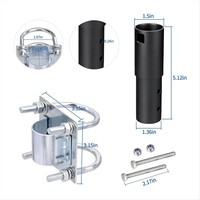Adaptateur de tuyau pour montage sur poteau, kit de montage en alliage pour antenne parabolique Starlink, mât de satellite avec pince en U, prix de gros